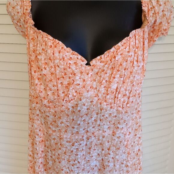 Coral Floral Sweet Spring Dress - Plus Size XXL - Picture 4 of 9